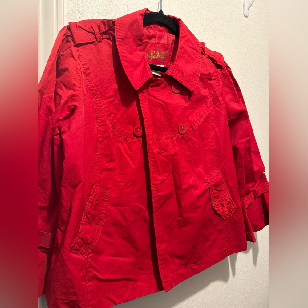 Red Women's Trench Jacket